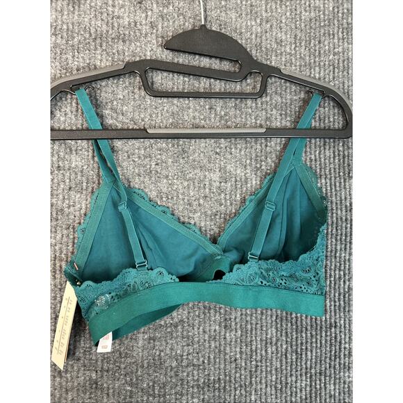 Colsie Womens Lace Bralette Size Medium Green Intimate Boho Pullover New - Picture 2 of 5